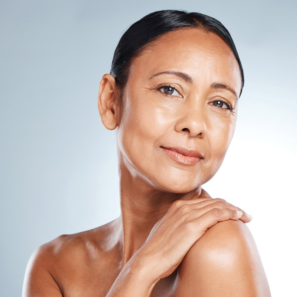 mature woman with beautiful skin