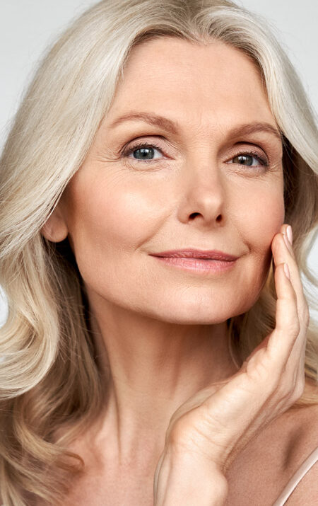mature woman with beautiful skin