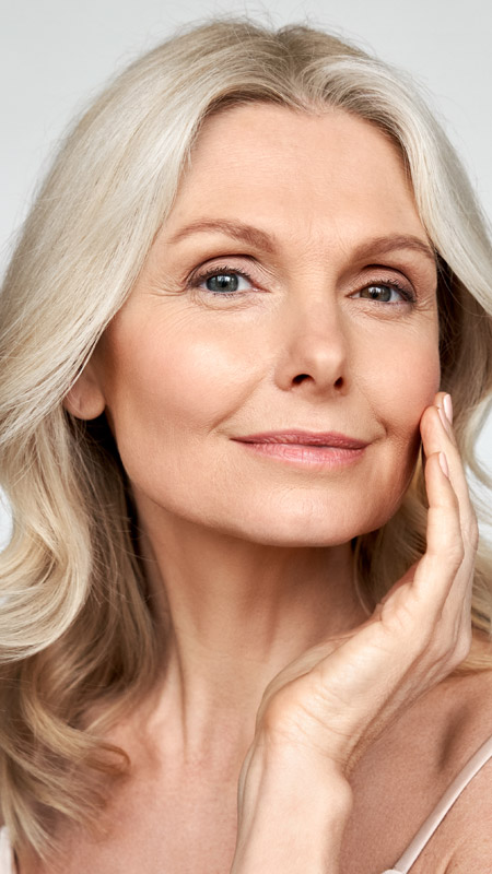 mature woman with beautiful skin